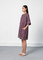 Purple Fields Handwoven Organic Cotton Dress - onlyethikal